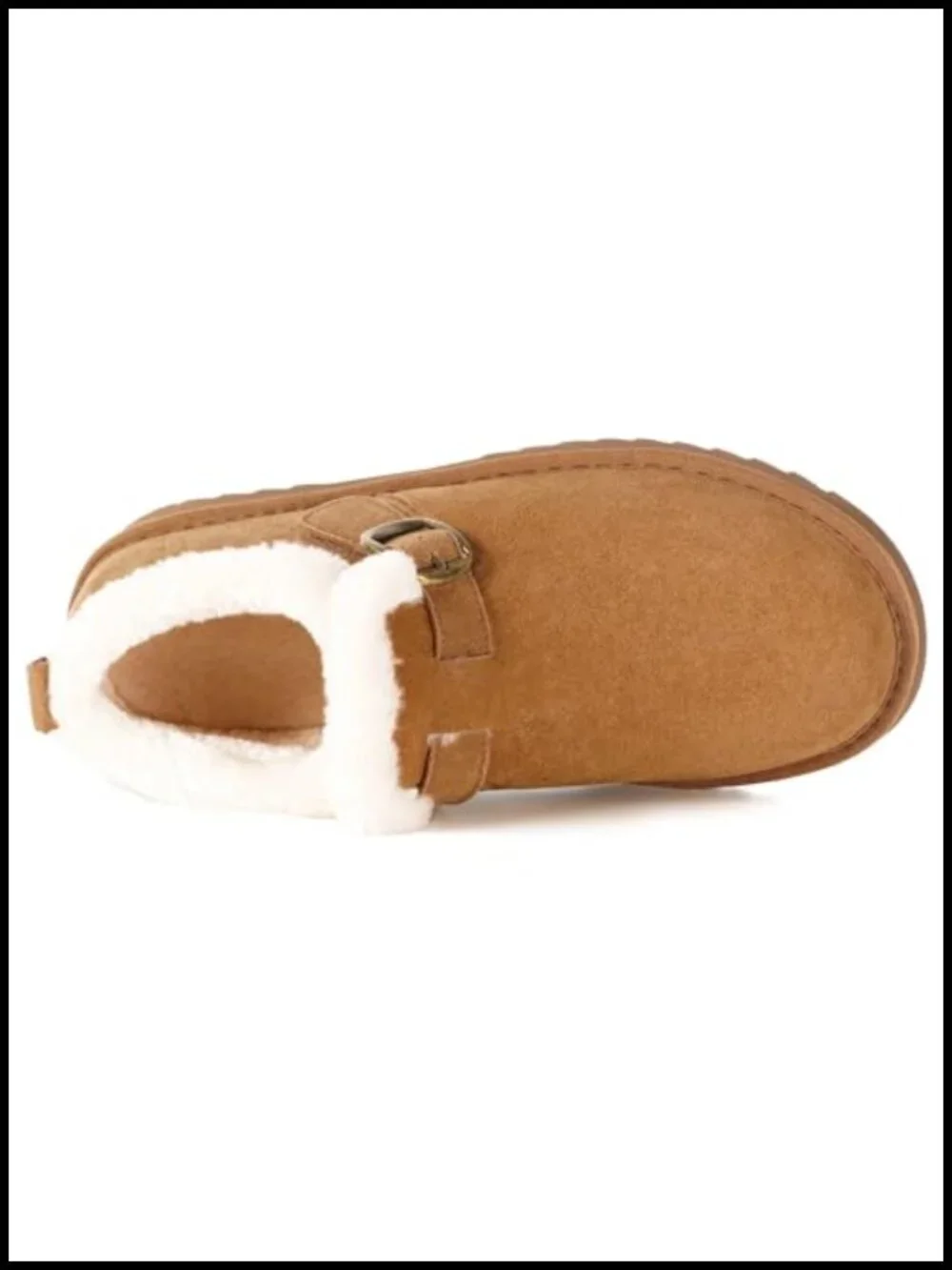 Women's Faux Fur Lined Suede Ankle Snow Boots Memory Foam Non Slip